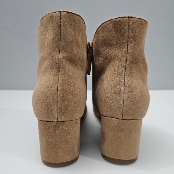 NEW Cole Haan Elyse Ankle Bootie Size 10 Blush Tan Suede Block Heel Pointed Toe - Picture 7 of 14
